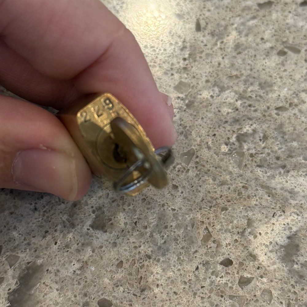 EUC #229 AUTHENTIC LOUIS VUITTON LOCK & KEY GOLD - Picture 2 of 3